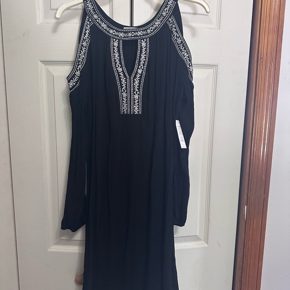 Time and Tru Dresses & Skirts - Elegant Black Embroidered Women's Dress